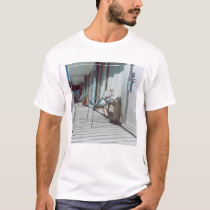 Camiseta Cadeiras fora das salas de hotel da praia