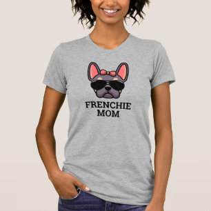 Camiseta Cadela Lilás Tan French Bulldog Frenchie Mãe de Ca