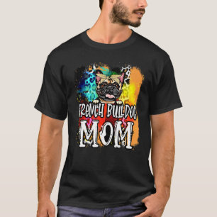 Camiseta Cadela Mãe Bulldog Francês Dia das Mães Aquarela