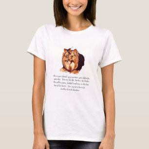 Camiseta Cadela Yorkshire Terrier Lembrança