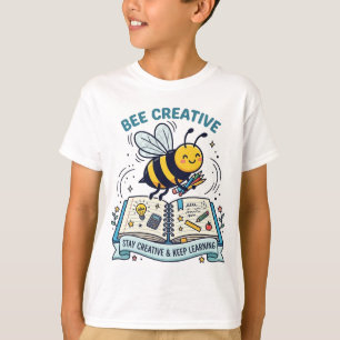 Camiseta Caderno de Aprendizado Criativo Abelha Fofa para C