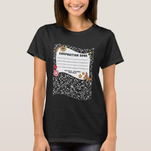 Camiseta Caderno de Composição do Halloween Caderno Profess