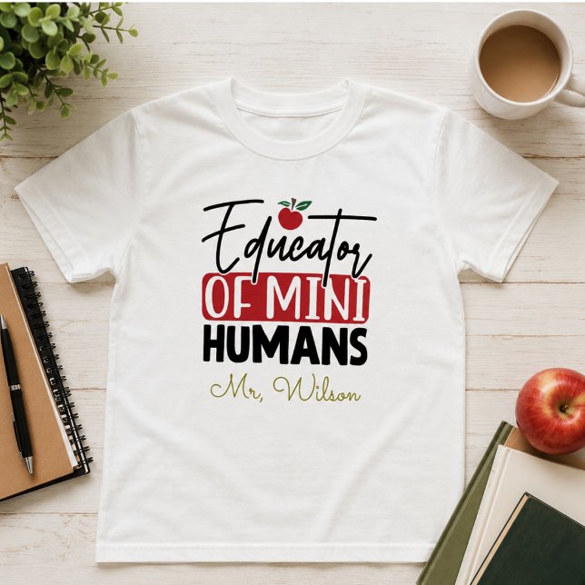 Camiseta Caderno de Educador de Humanos Miniatura – Profess (Educator of Mini Humans Notebook – Funny Teacher T-Shirt)