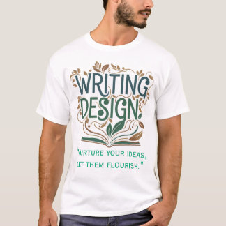 Camiseta Caderno de Tipografia Floral Escrita & Criatividad