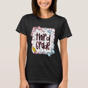 Camiseta Caderno Rosa de Volta às Aulas para Meninas da Ter