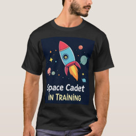 Camiseta Cadete Espacial na Formação de Camiseta-T