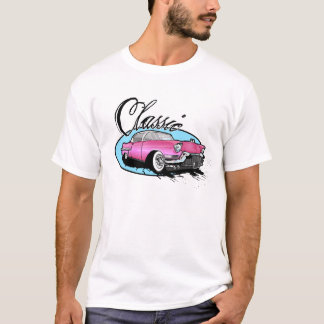 Camiseta Cadillac cor-de-rosa clássico