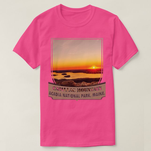 Camiseta Cadillac Mountain TSerguimento 16 (Frente do Design)