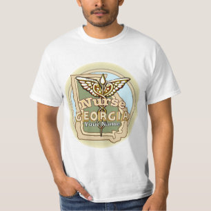 Camiseta Caduceu de Enfermeira da Geórgia