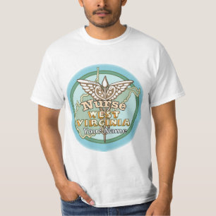 Camiseta Caduceu de Enfermeira da Virgínia Ocidental