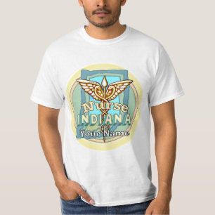 Camiseta Caduceu de Enfermeira de Indiana