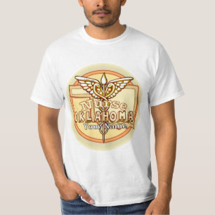 Camiseta Caduceu de Enfermeira de Oklahoma