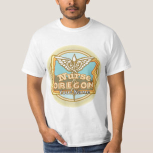 Camiseta Caduceu de Enfermeira de Oregon