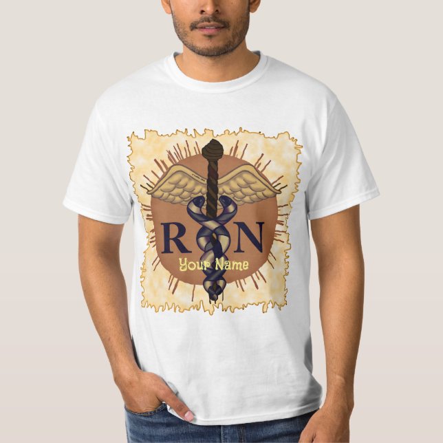 Camiseta caduceus R.N. Enfermeiro T-Shirt (Frente)