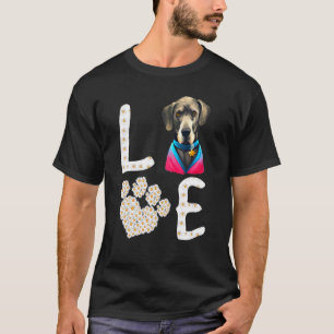 Camiseta Cães 365 Adoram Grande Cão-Dane Salvamento de Pet