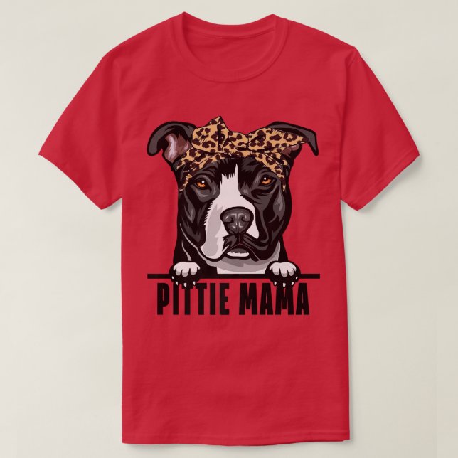 Camiseta Cães 365 Cachorro Pitbull Pittie Mama Cachorro Tou (Frente do Design)
