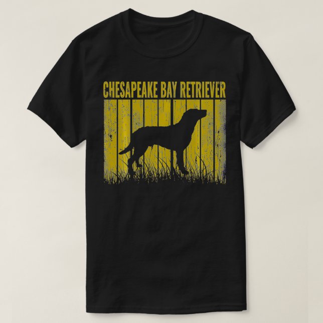 Camiseta Cães 365 Cães Retro Chesapeake Bay Retriever Vinta (Frente do Design)