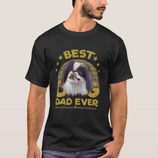 Camiseta Cães 365 Melhor Pai Japonês De Cão-Pinto Alguma Ve (Frente)