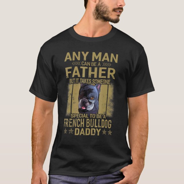 Camiseta Cães 365 Pai De Cão-Cão-Grande Francês Para Homens (Frente)