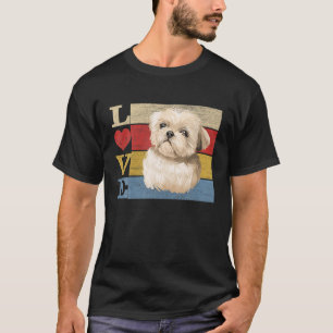 Camiseta Cães 365 Retro Love Shih Tzu Dog Vintage Gift