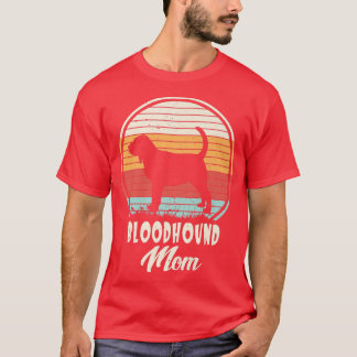 Camiseta Cães 365 Vintage Bloodhound Mãe Cachorro Feliz Mot