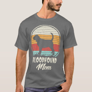 Camiseta Cães 365 Vintage Bloodhound Mãe Cachorro Feliz Mot