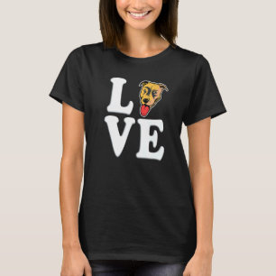 Camiseta Cães Amam Pitbull Para Homens e Mulheres