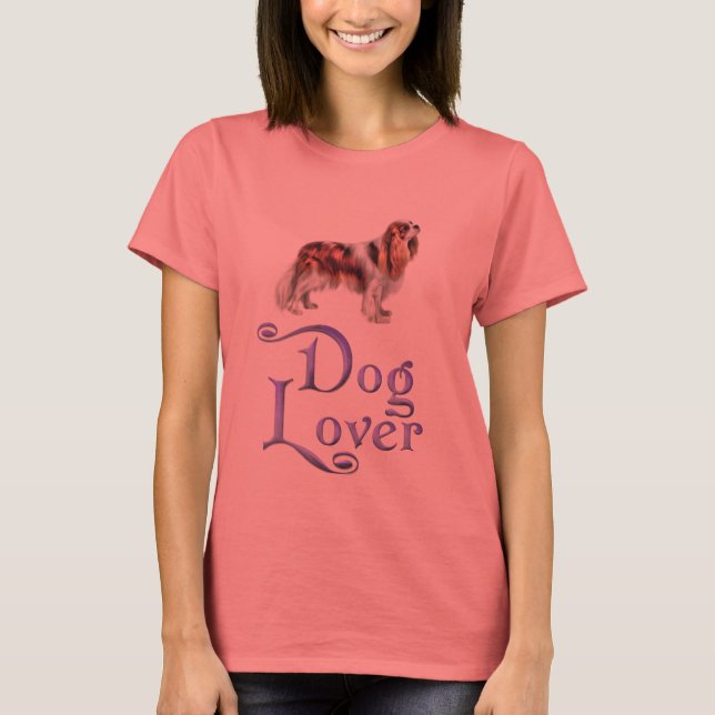 Camiseta Cães amantes-Cavalier King Charles Spaniel (Frente)