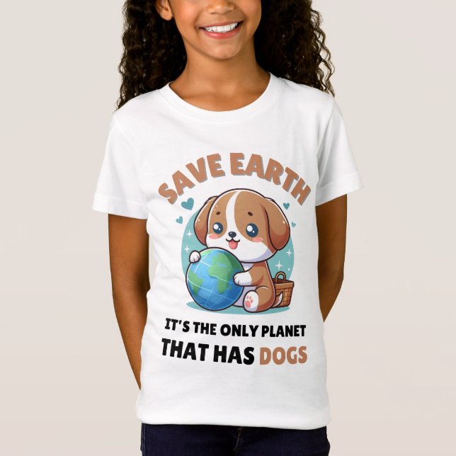 Camiseta Cães Amantes Salvem a Terra (Frente)