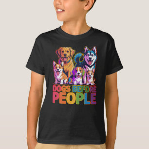 Camiseta Cães Antes das Pessoas Citação Divertida para Aman