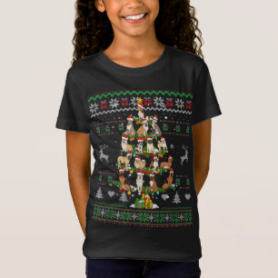Camiseta Cães Árvore de Natal Cachorro Engraçado Sobre Suét