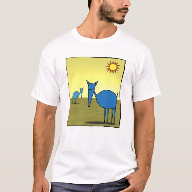 Camiseta Cães azuis (Frente)