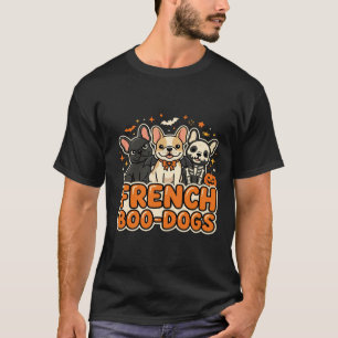 Camiseta Cães Boo Franceses Design de Bulldog Francês de Ha