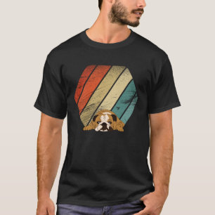 Camiseta Cães Bulldog Britânicos retrô-vintage e anima fofo