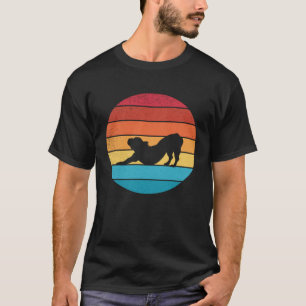 Camiseta Cães-Bulldog Franceses e Retro-vintage
