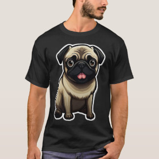 Camiseta Cães Cachorros em Cute Pug Pug Pugs 3
