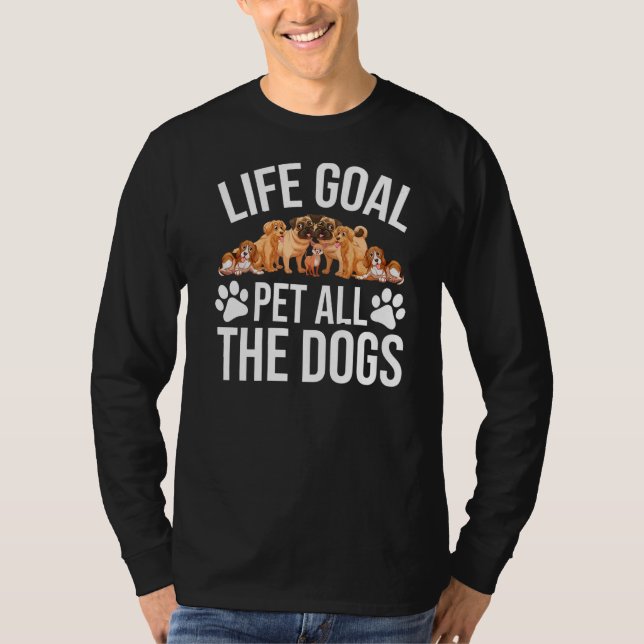 Camiseta Cães Cães Abrigar-se-à-vida Cães-Pet Cães-Pet (Frente)
