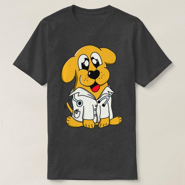 Camiseta Cães Cães Cães Médico 1 (Frente do Design)