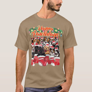 Camiseta Cães, Cães de Natal, Cachorro-Fofinho