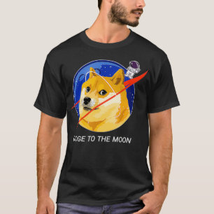 Camiseta Cães Canina para o Memória Crypto HODL da Lua