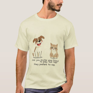Camiseta Cães Cheios e Gatos De Bolas
