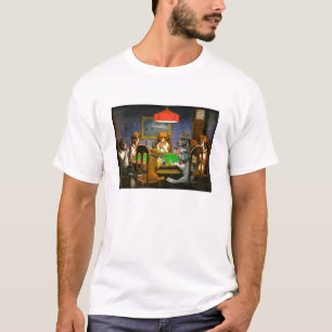 Camiseta Cães clássicos que jogam a imagem do póquer no T