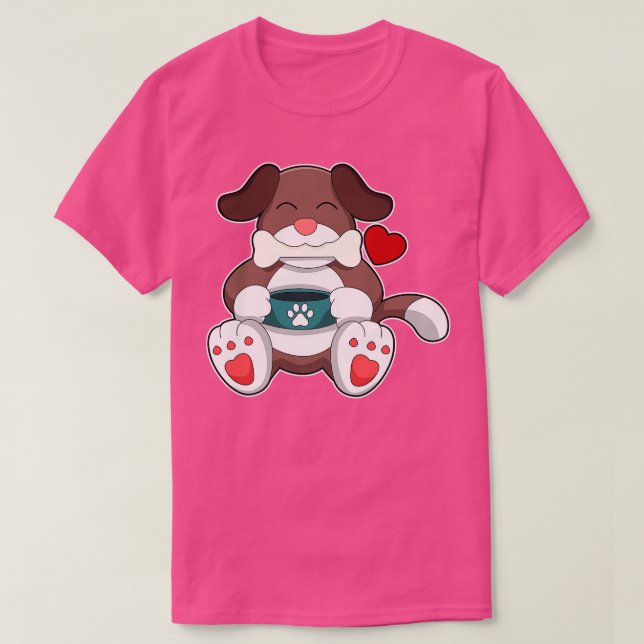 Camiseta Cães com Osso 2 (Frente do Design)