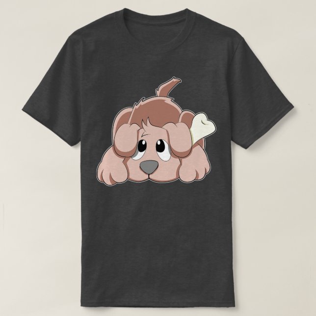 Camiseta Cães com Osso 3 (Frente do Design)