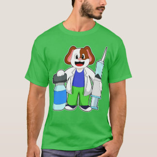 Camiseta Cães como Médico com Seringa