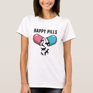 Camiseta Cães Comprimidos Felizes