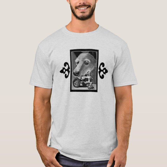 Camiseta Cães & corvos para baixo na fazenda (Frente)