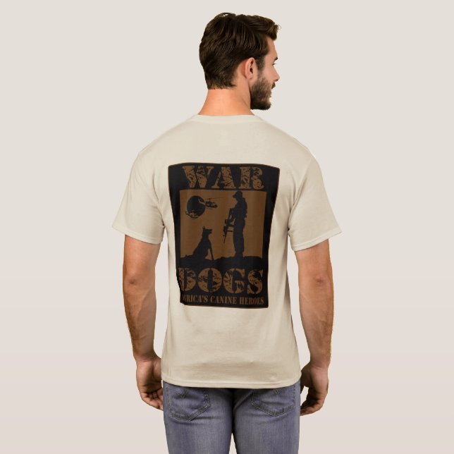 Camiseta Cães da Guerra german shepherd (Parte Traseira Completa)