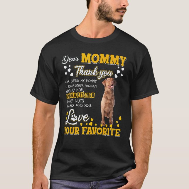 Camiseta Cães de Água da Baía de Chesapeake Querida Mamãe O (Frente)