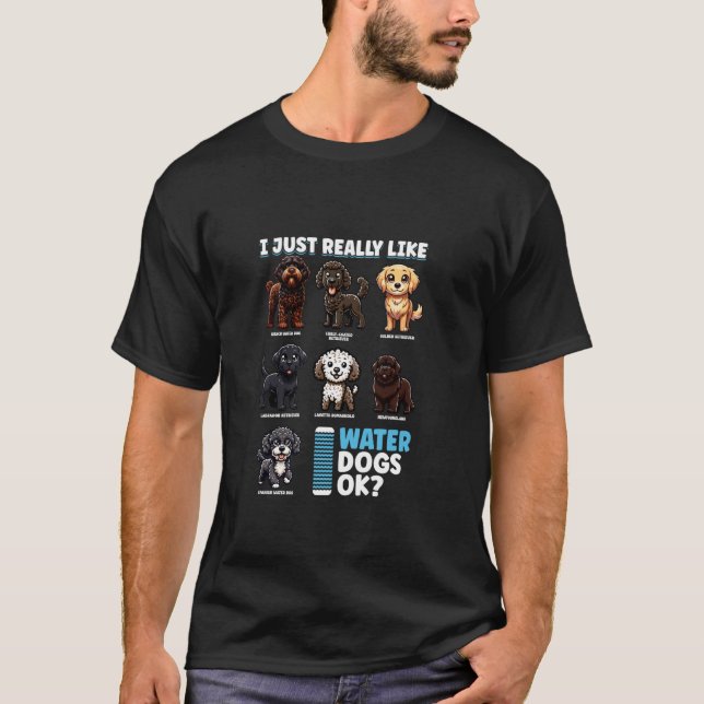 Camiseta Cães de Água de Desenho Animado (Frente)